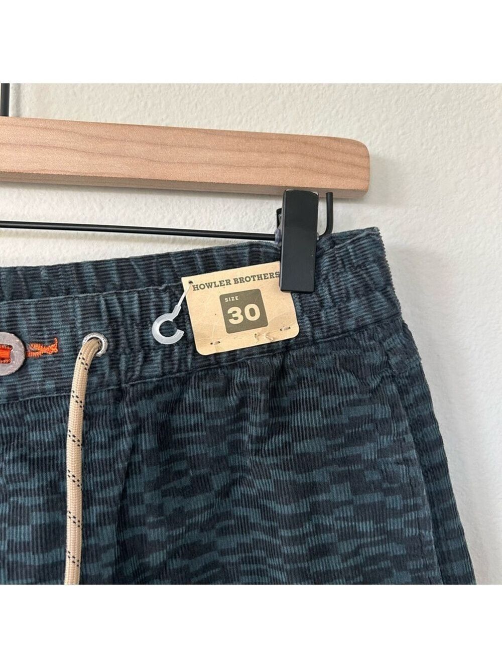 Howler Brothers Pressure Drop Cord Shorts Mens 30 Canyon Distortion Blue - Picture 3 of 5